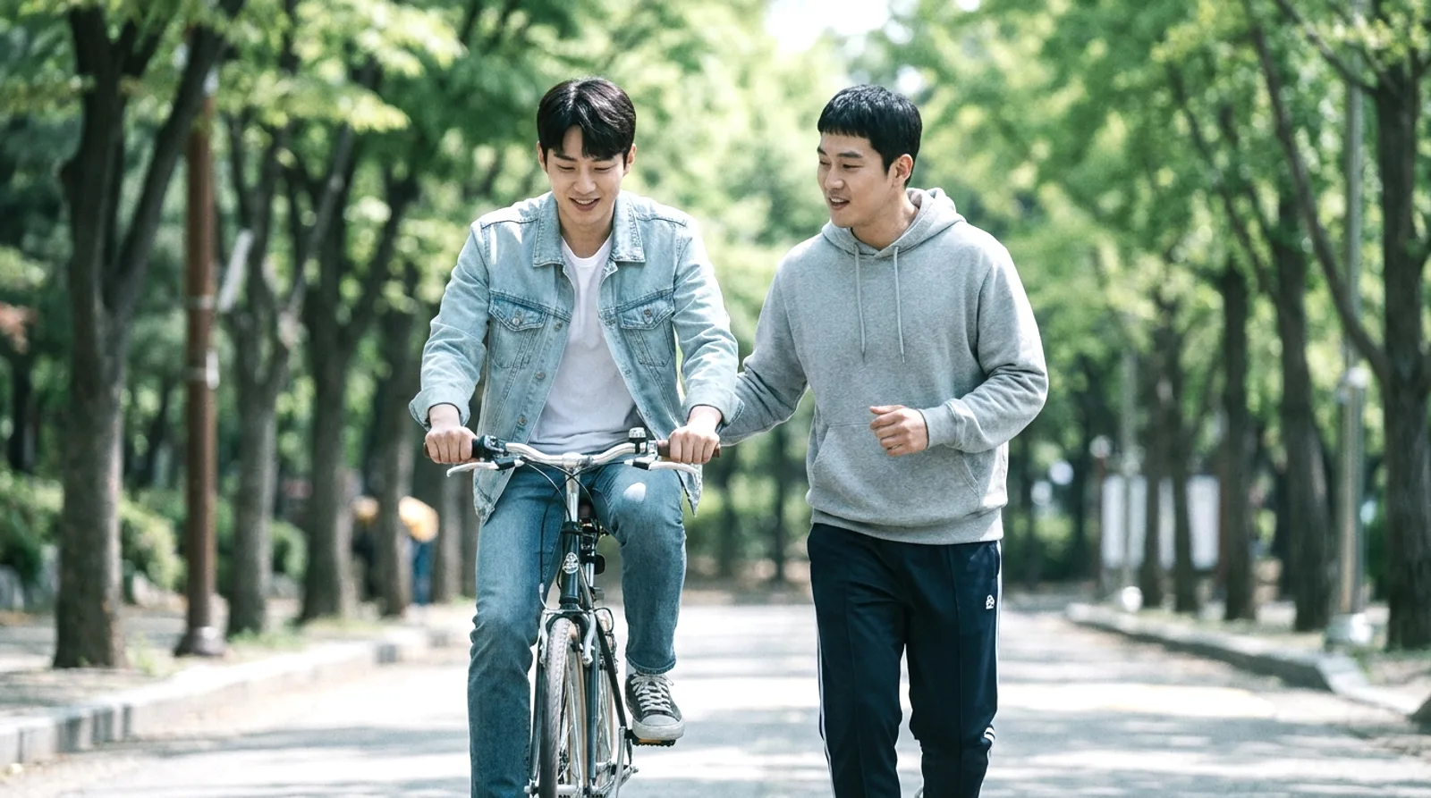 자전거를 처음 배우는 사람과 안장을 잡아 주는 친구 — 기능은 몸으로 익힌다